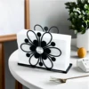 1 Metal Creative Napkin Holder Modern Simple Flower Napkin Holder Suitable for Restaurant Hotel Cafe Vertical Paper Towel Holder 1