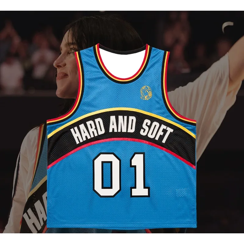 2026 Unisex Eilish "Hard and Soft" Basketball Jersey Tank Top Breathable Mesh Casual Streetwear Sports Vest for Fans Gift 1