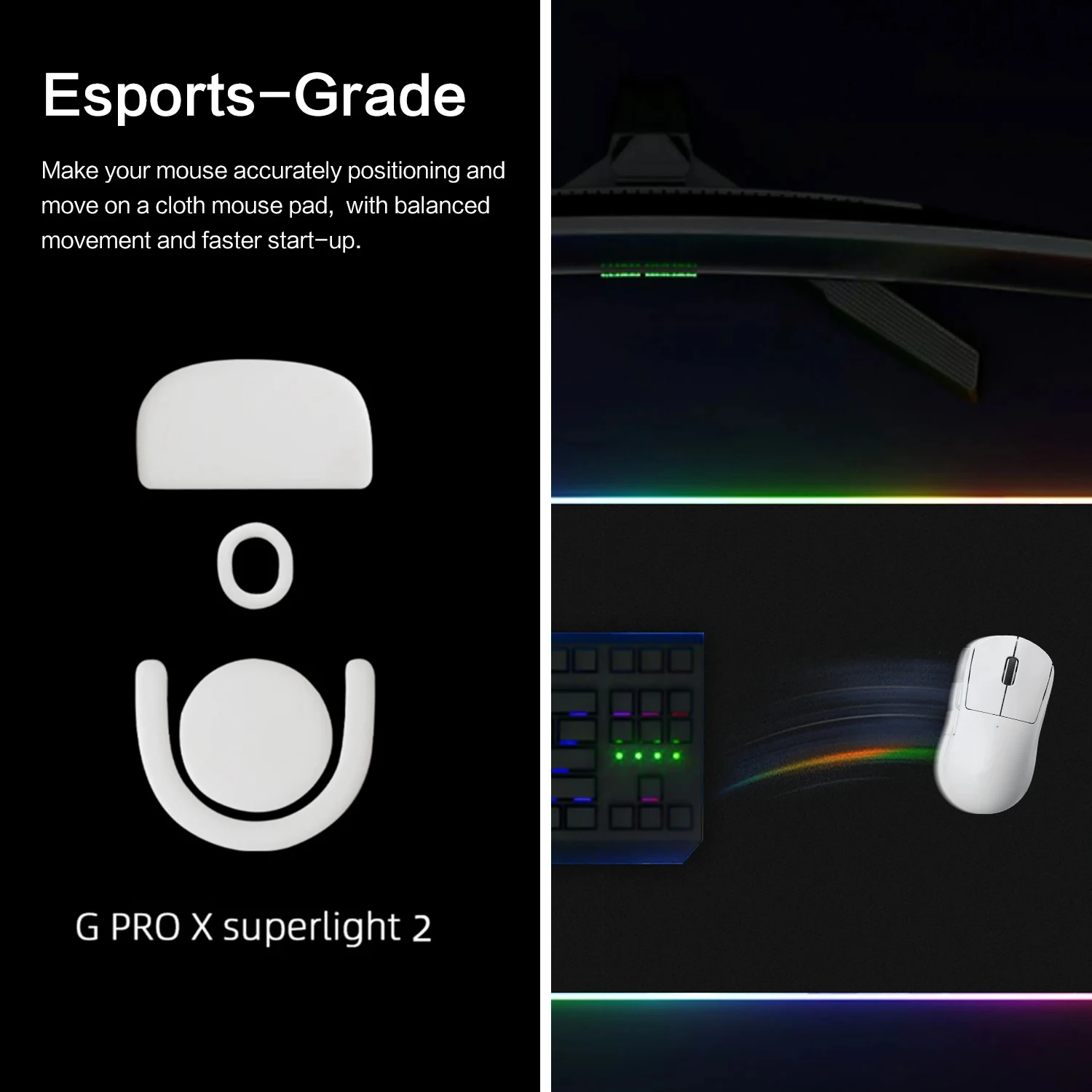 Tapis De Souris En Verre Patins Souris Verre Superglide 2 - Pour