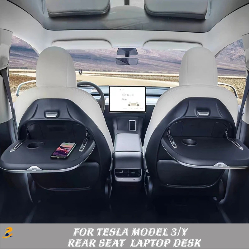 

Livingfun For Tesla 2020-22 Model Y 3 Rear Seat Laptop Desk Multi-function Folding Table Board Business Office Accessories