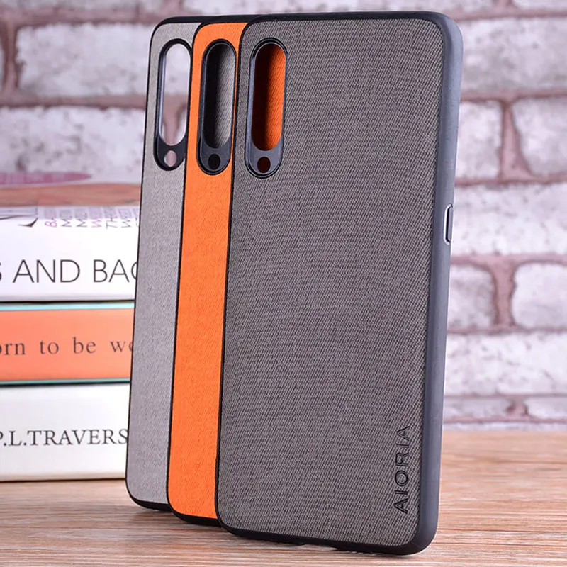 Luxury Textile Leather Skin Phone Case - Soft TPU & Hard PC Cover