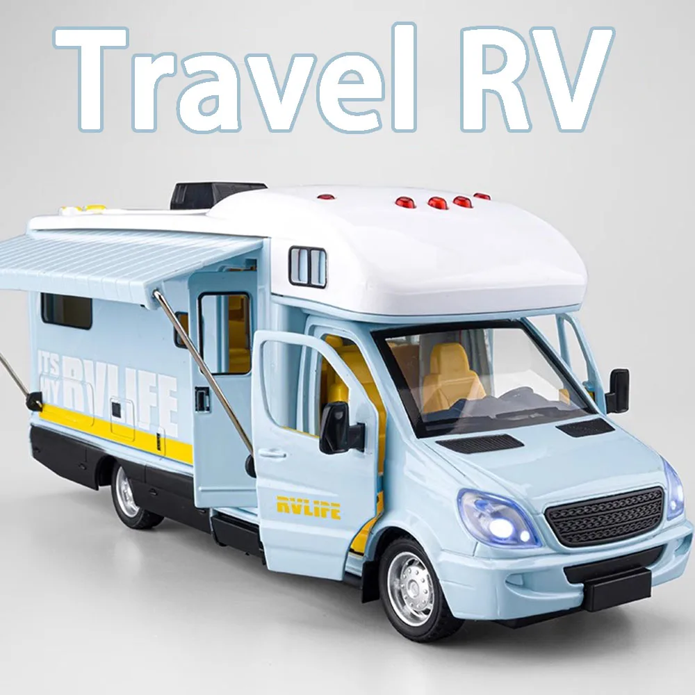 1:32 스케일 캠핑 RV 합금 다이캐스트 F150 자동차 모델 미니어처 장난감 사..