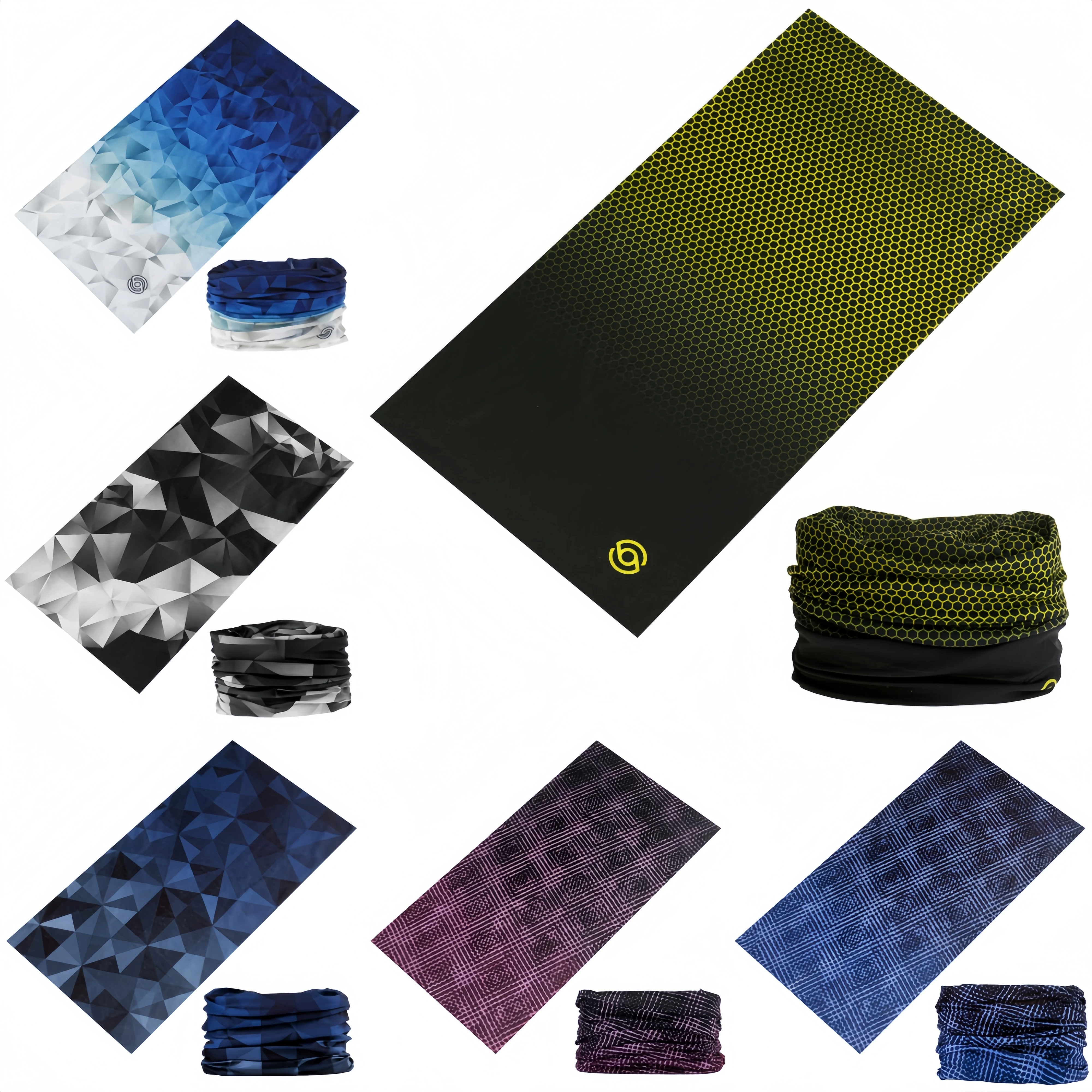 Gradient Scarf Pirate Hat Bandana Gradient Seamless Bandanas For Women Men Multi Use Headband Cycling Face Mask