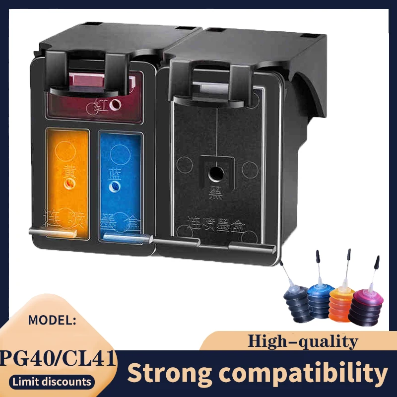 Cartucho de tinta Compatible con PG 40, CL 41, PG40, Canon Pixma, MP140, MP150, MP160, MP180 Cartucho de tinta Compatible con PG 40, CL 41, PG40, Canon Pixma, MP140, MP150, MP160, MP180