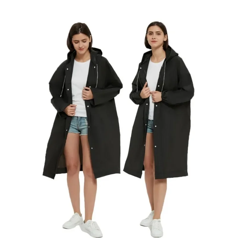 Raincoat Poncho Portable EVA Raincoats for Adults Reusable Rain Ponchos