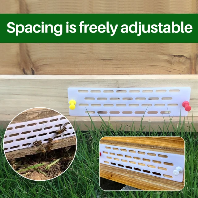 10Db Méhek Szerszám Műanyag Menekülés Elleni Légyfutásgátló Lemezek Sárga Fehér Lyukak Spacer Méhész Fészekajtó-Készletek - Image 4