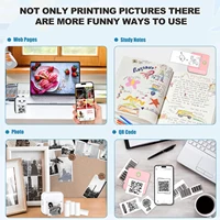 5 Rolls 57x25mm BPA-Free Eco White Thermal Paper for Instant Cameras & Portable Printers, for Photo Crafts & Home Labels 5