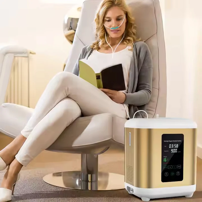 Home Use PEM HHO Therapy Hydrogen H2 Generator Inhaler 600ML/900ML 99.99% Pure Oxyhydrogen Inhalation Therapy Machine