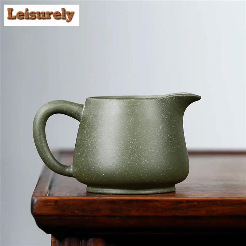 270ml Yixing Purple Clay Tea Pitcher Divide Tea Cha Hai Dispenser Raw Ore Bean Green Mud Justice Cup Fair Mug Chinese Tea Set