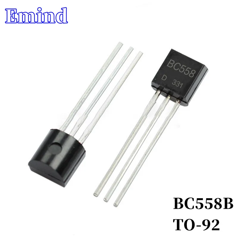 

300/500/1000/2000/3000Pcs BC558B DIP Transistor TO-92 PNP Type 30V/100mA Bipolar Amplifier Transistor