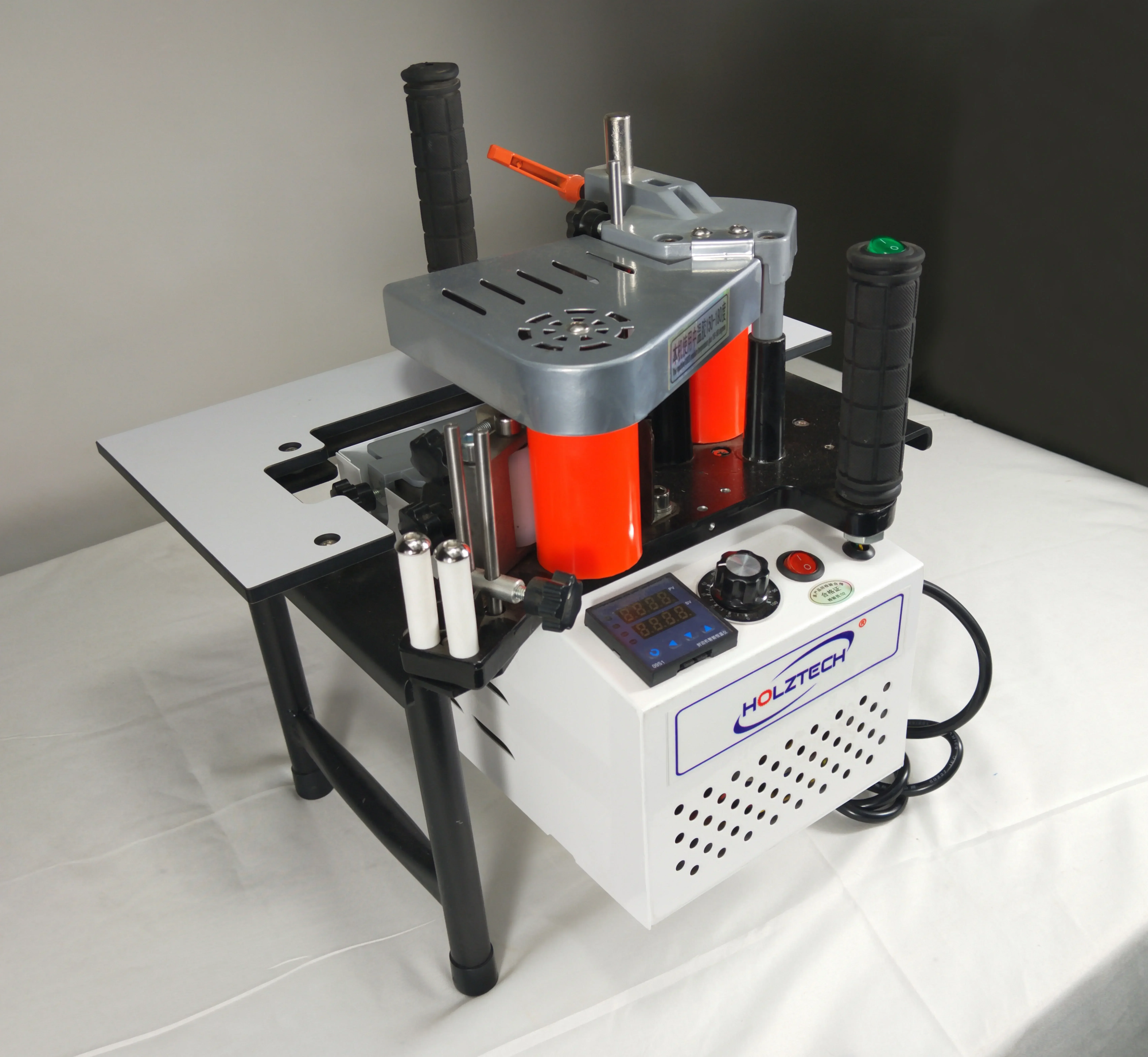 Woodworking Portable Edge Bander Banding Machine 45 Degrees Tilting PVC Double Side Gluing