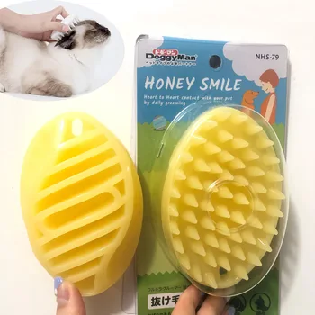 개 고양이 등 애완 동물 제품 마사지 브러쉬 빗 클리너 강아지 털 제거 슬리커 브러쉬 세척 도구 부드럽고 젠틀한 실리콘 강모