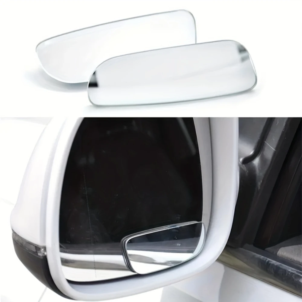 2pcs General Blind Spot Mirror for Automobiles Curved Mirror Auto Glass Rearview Wide Angle Motorcycle Detection Concave Mirrors