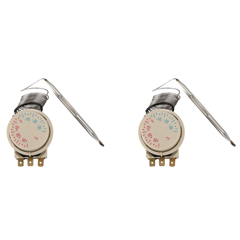 

2X Freezer -30-+30℃ AC 250V 16A AC380V Temperature Capillary Thermostat