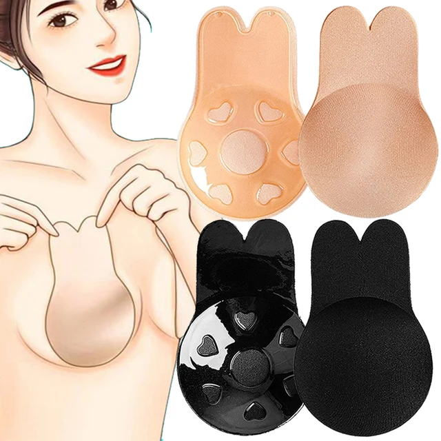 2 Pairs Sticky Bra Invisible Adhesive Bra, Backless Strapless Reusable Push  Up Large Breast Lift Nipple Covers For Women