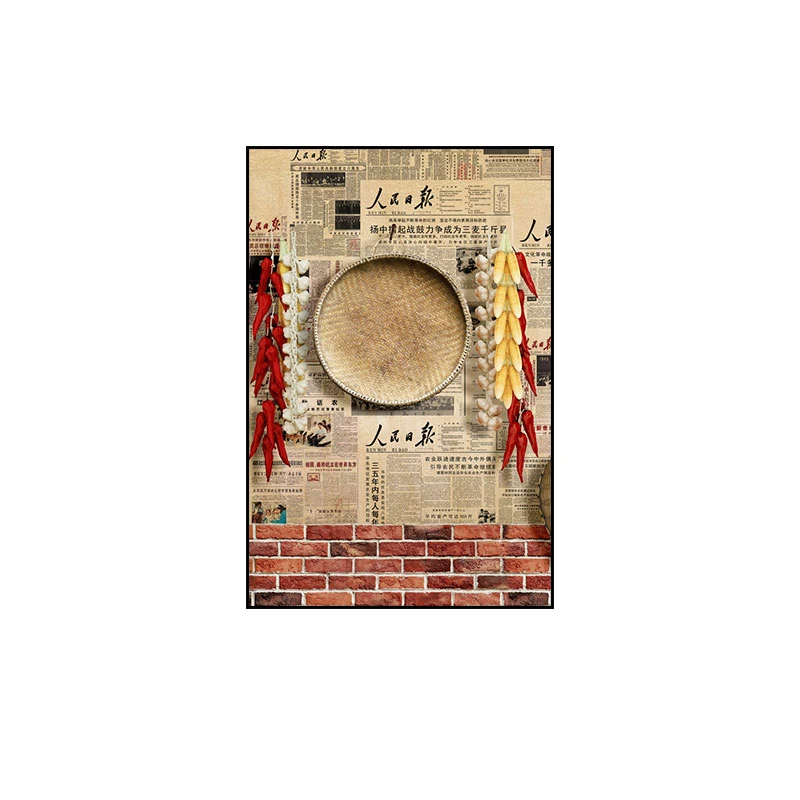 

Nostalgia Retro Hanging Painting Restaurant Hot Pot Restaurant DecorationPainting Farmhouse Fun Farm Barbecue Shop Wall Painting