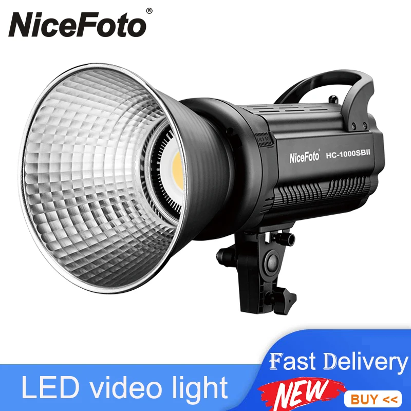NiceFoto HC-1000SB/HC-1000SBII 100W Daylite 5600K LED Video
