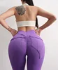 V-Back Yoga Legging With Pockets Women Scrunch Butt Workout Pants Stretchy Lifting Hip Sports Leggings Gym Pilate Sexy Tights