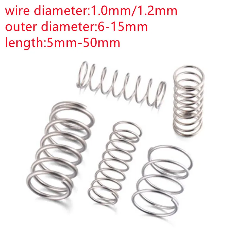 Edelstahl Druckfedern 0,9mm - 10 Stück Micro Federn In Verschiedenen Größen
