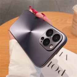 Luxury Laser Aurora Matte Shockproof Case with Soft Bumper Armor Design for iPhone 16 Pro Max (Black)