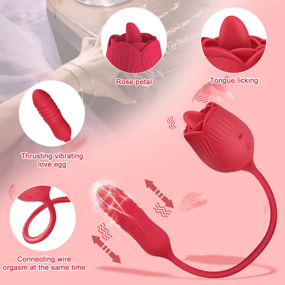Rose Shape Vagina Sucking Vibrator Intimate Good Nipple Sucker Oral Licking Clitoris Stimulation Powerful Sex Toys for Women