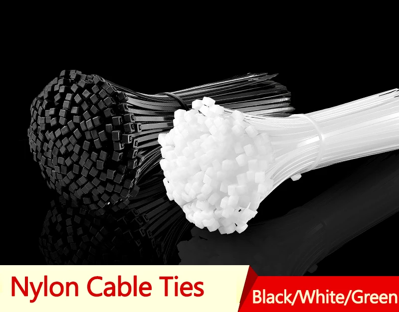 Description Picture 3 of itemSelf-locking plastic nylon tie 100 PCS black 5X300cable tie fastening ring3X200 cable tie zip wraps strap nylon cable tie set