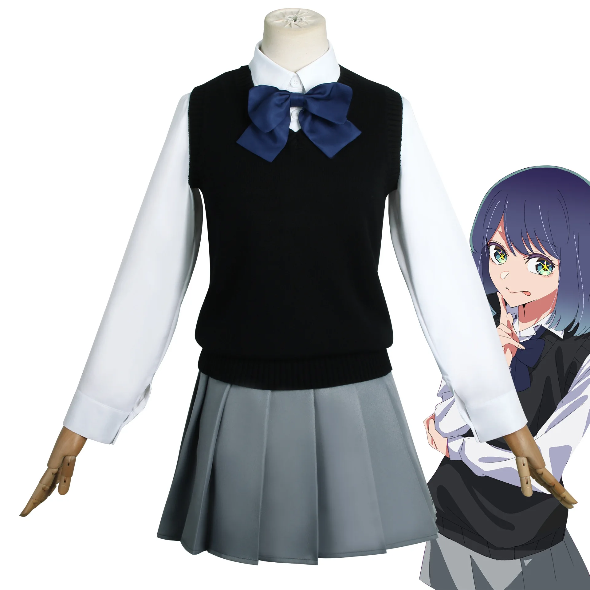 

Oshi No Ko Kurokawa Akane JK School Uniform Suit Cosplay Costume Halloween Christmas Role Play Outfit Carnival Party Clothes