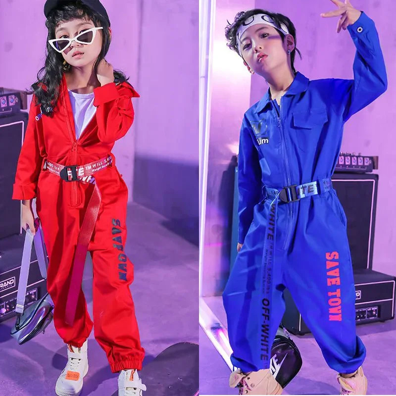 

Girls Jazz Modern Dancing Costumes Clothing Suits Kids Children's Hip Hop Dance wear Outfits Stage Costumes Coverall Clothes