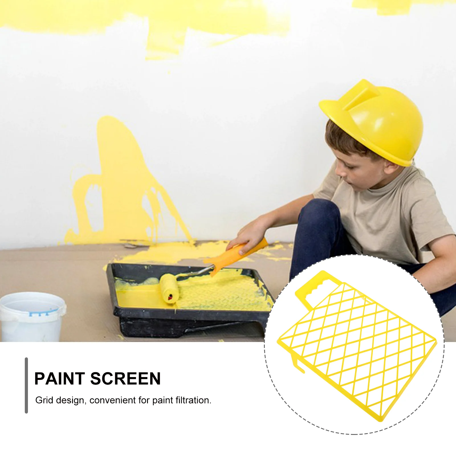 Paint Grid Tray Painting Trays Disposable Small Rolling Liners Plastic Pan Roller