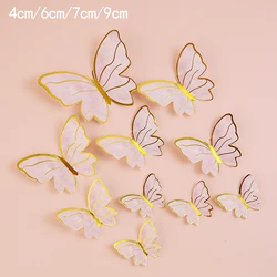 Elegant White Butterfly Cake Topper Set for Wedding and Party Decorations (10pc butterfly 4)