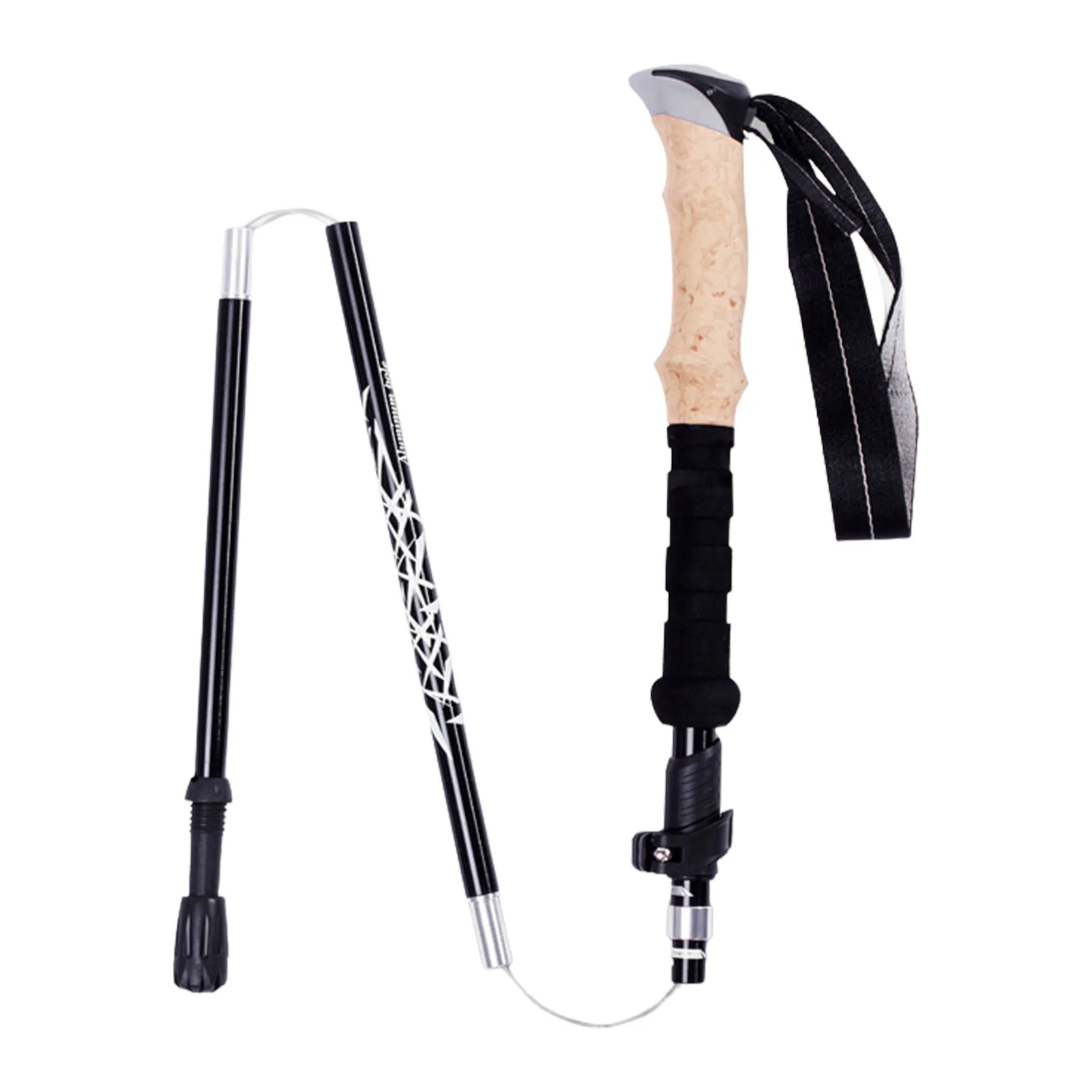 Trekking Sticks Folding Hiking Poles Walking Stick With Quick Lock
