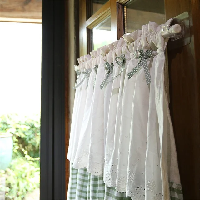 Tende in lino scozzese Clochef per cucina, tende corte con tasca e tasca, trattamento per finestre piccole, soggiorno, 1pz 3