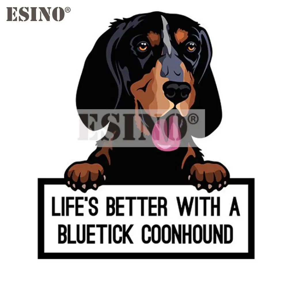 

Автомобильный Стайлинг жизнь лучше с Bluetick Coonhound Pet Dog CarCreative PVC водостойкая наклейка на весь корпус автомобиля виниловая наклейка