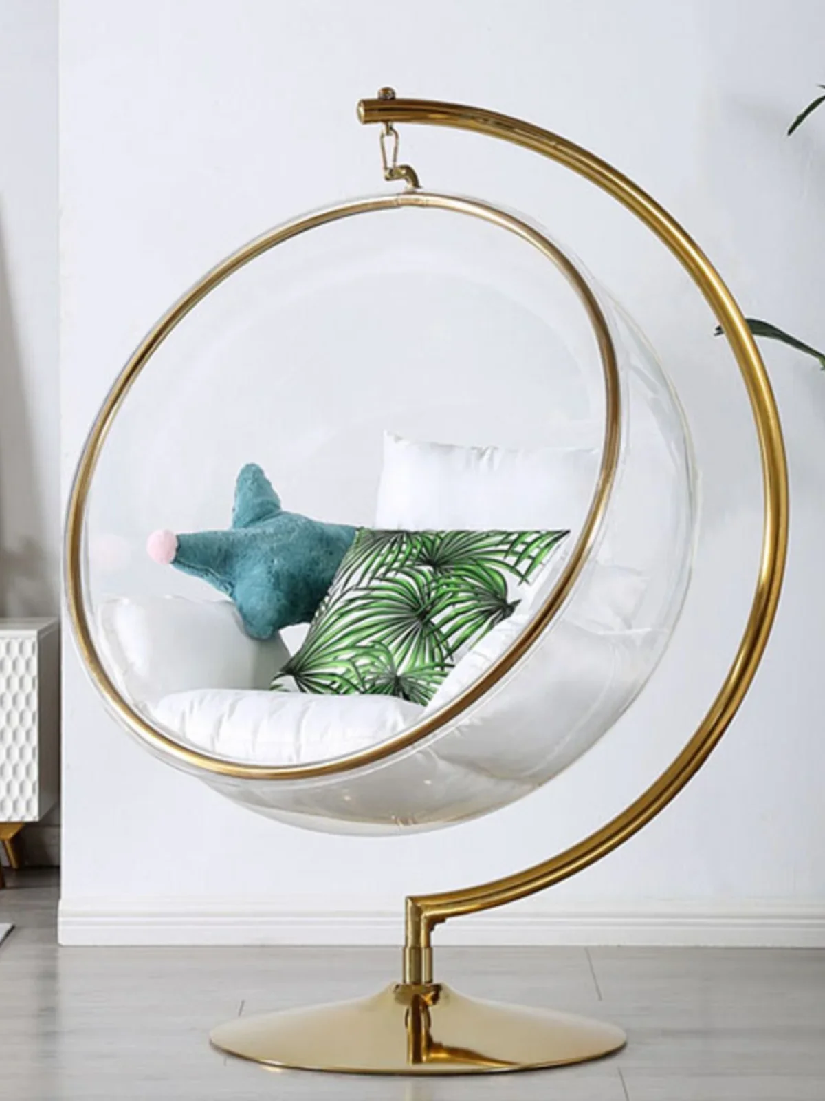 Clear Acrylic Bubble Clear Swing Chair Modern Clear Acrylic