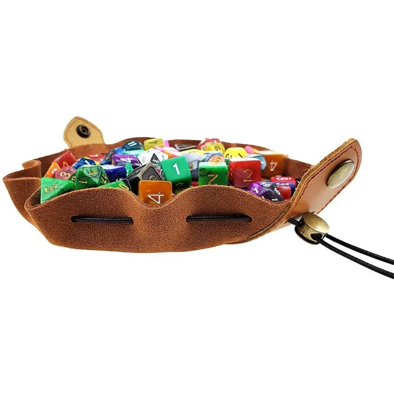 Genuine Leather Dice Bag Tray 1 Piece 5 Celtic Designs for D&D Roleplaying RPG Gift Ideas Coin Purse
