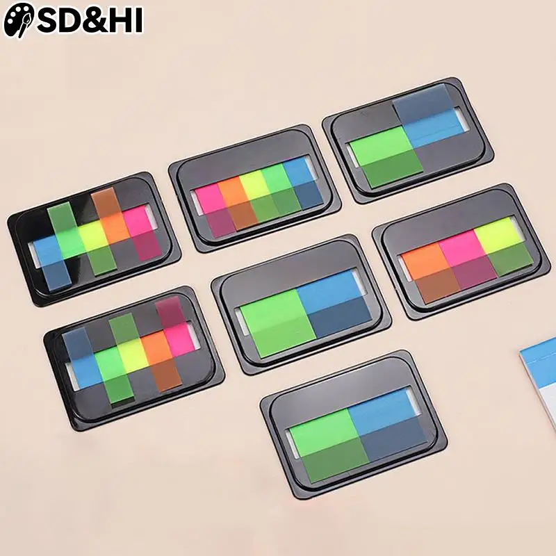 

Fluorescence Color Self Adhesive Memo Pad Sticky Notes Bookmark Marker Memo Sticker Paper Office School Supplies