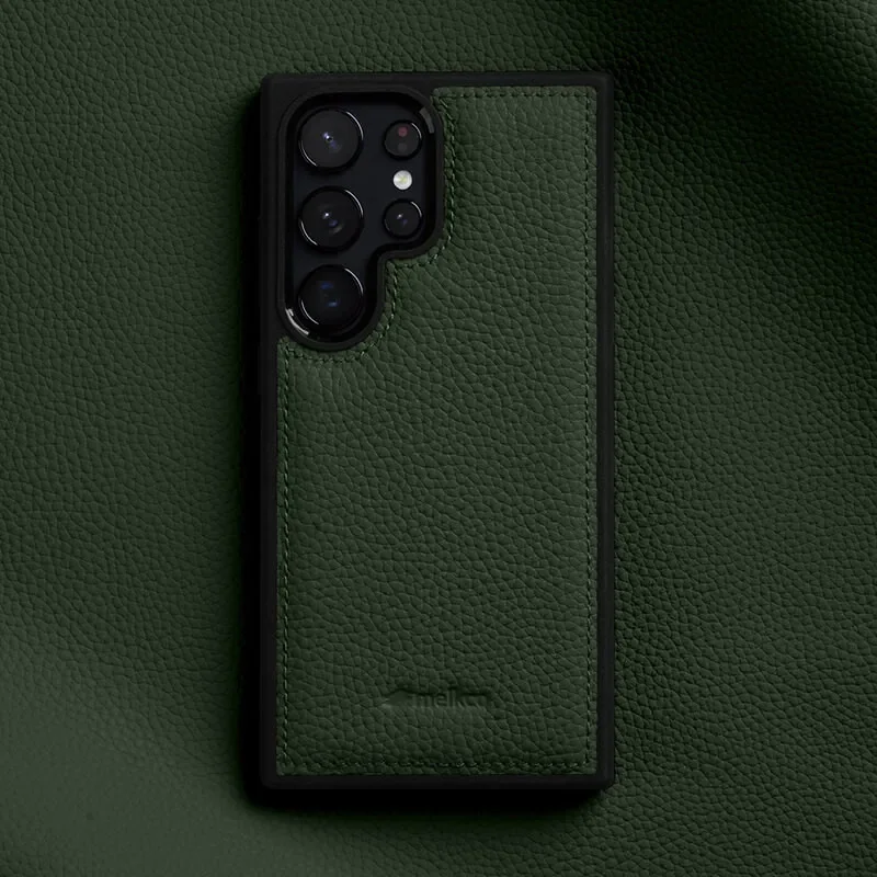 Premium Real Leather Phone Case - Protective Natural Cowhide Shockproof Cover