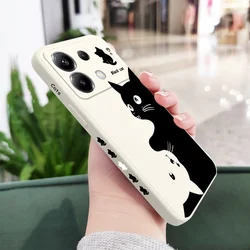 Custodia in silicone per telefono a forma di adorabile gatto nero