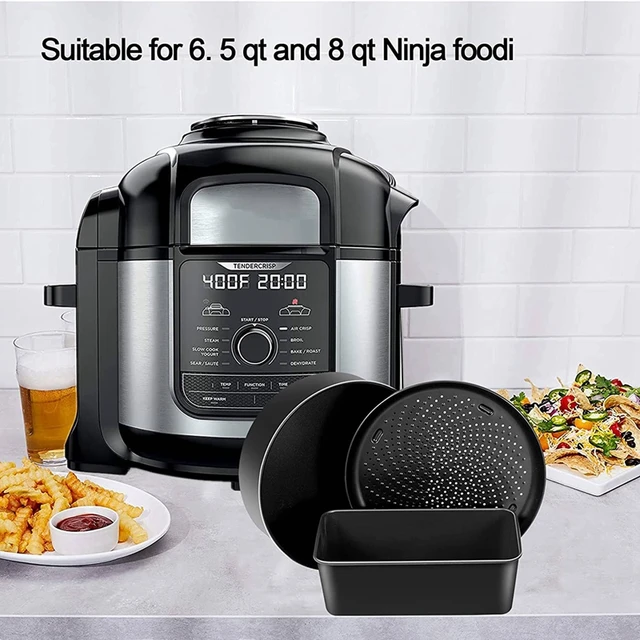 Baking Set for Ninja Foodi 6.5,8qt,accessories Pot,nonstick Bakeware Set  with Multi-purpose Pan,crisper Pan & Loaf Pan - AliExpress