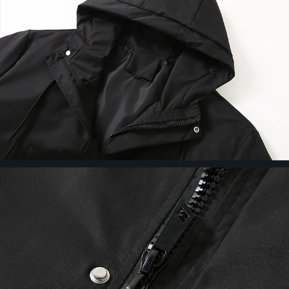 13XL 12XL Plus Size Jacket Men Long Jacket Coat Autumn Winter Thick Fleece Jackets Male Fashion Casual Windbreaker Coats 5