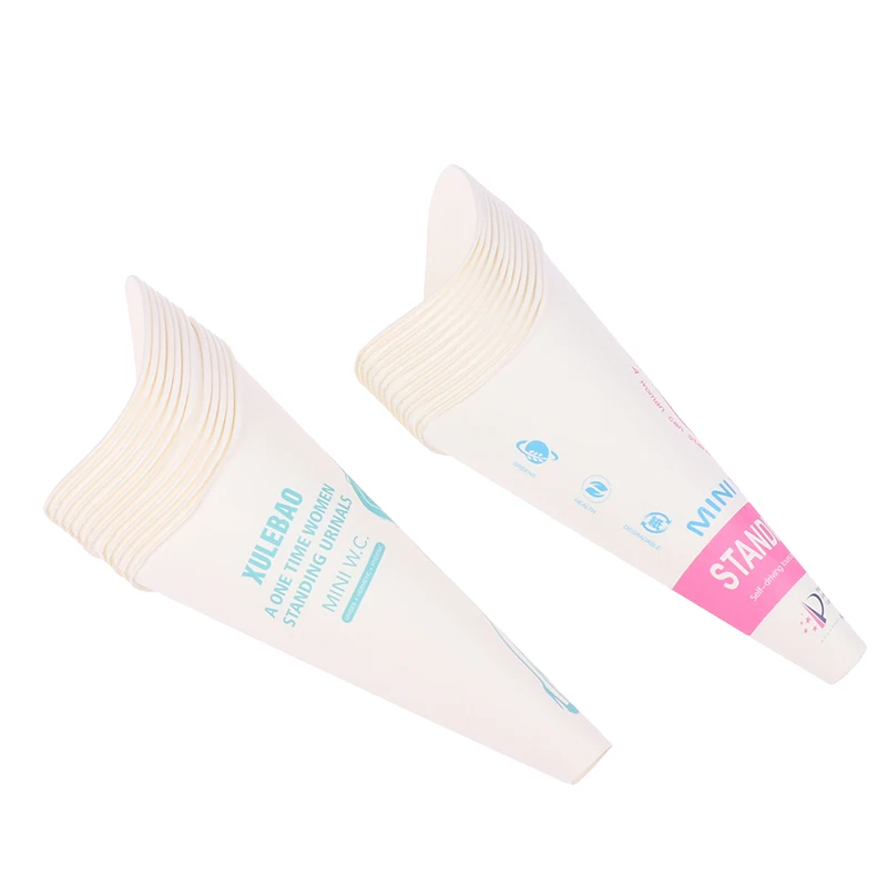 여성용 소변 장치 소변 깔때기, 외부 스탠딩 소변 컵, 방수 종이 스탠딩 소변 깔때기, 12 개