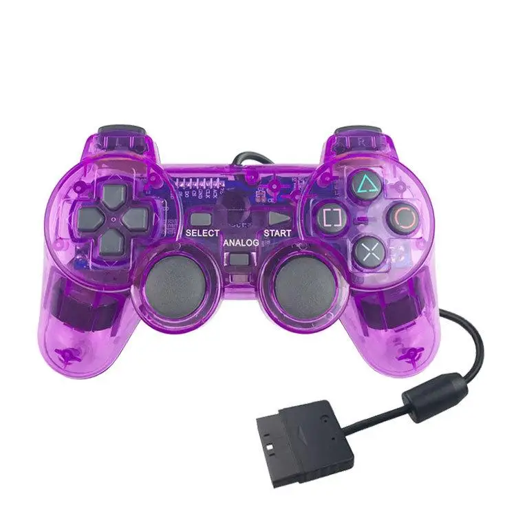 For Playstation 2 Console Game Controller Double Vibration Digital Joypad Wired Connection Gamepad Anti-sweat Anti-slip Joystick 