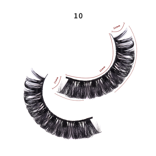 Curl 5 Pairs False Eyelashes Russian volumes 3D Fluffy Mink Lashes Reusable Fake Lashes russian lashes extensions faux cils