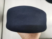 Navy Blue Fascinator Wool Felt Pillbox Hat Base  2 1