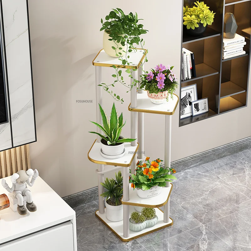 Support de sol nordique pour fleurs et plantes, meuble TV d'intérieur,  décoration de maison, moderne et Simple, étagère à fleurs