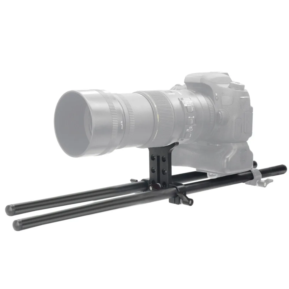2PCS 10cm 25cm 30cm 40cm Carbon Fiber Tube Rod w/ 15mm Telephoto Lens Support fo