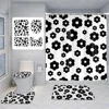 Home shower curtains bathroom Decora waterproof fabric non-slip bathmat water absorption curtain Modern geometric nordic simple 3