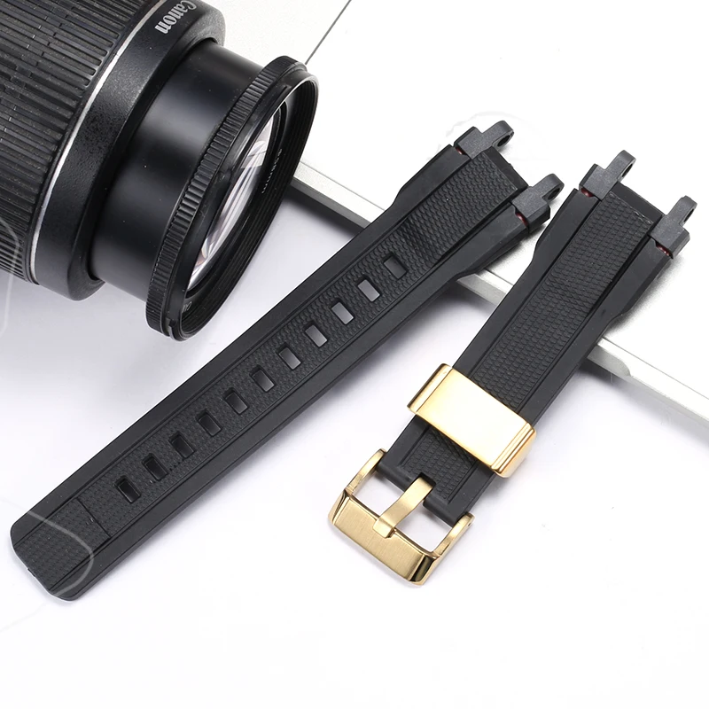 Watch Accessories For CASIO MTG-B1000 MTG-G1000 Men's Strap Sports Waterproof Rubber Bracelet Metal Solid Buckle Watchband