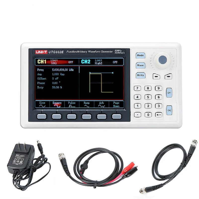 

UTG962E Function Arbitrary Waveform Generator Signal Source Dual Channel 200MS/s 14bits Frequency Meter 60MHZ