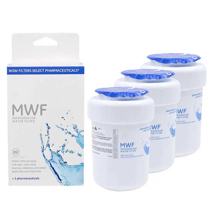 

Replacement GE MWF Refrigerator Water Purifier Filter MWFP , MWFA, GWF, HDX FMG-1, WFC1201, GSE25GSHECSS, PC75009, RWF1060,